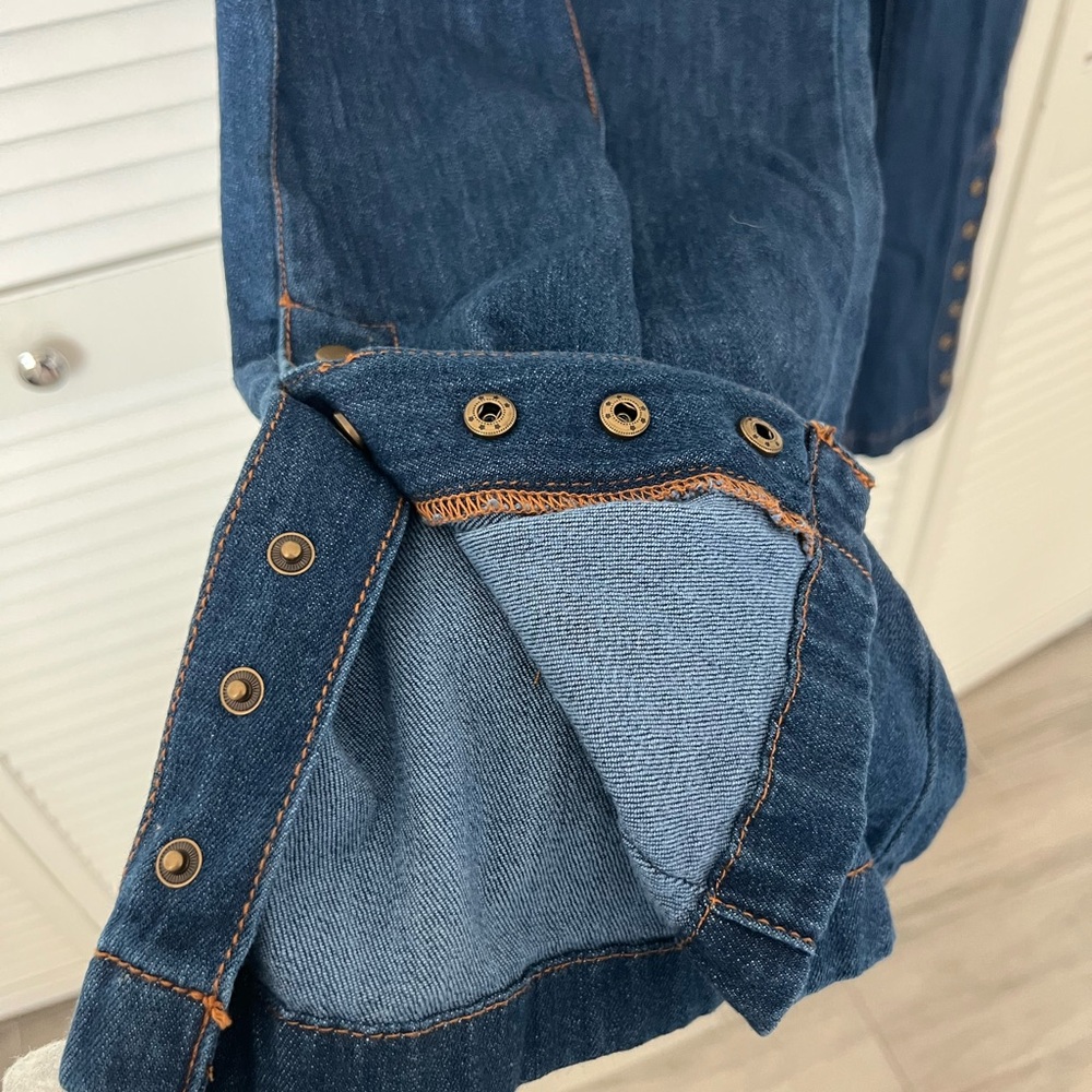 Anthropologie Pilcro And The Letterpress Flare Wide Leg Denim Jeans Size 26 - Picture 6 of 12